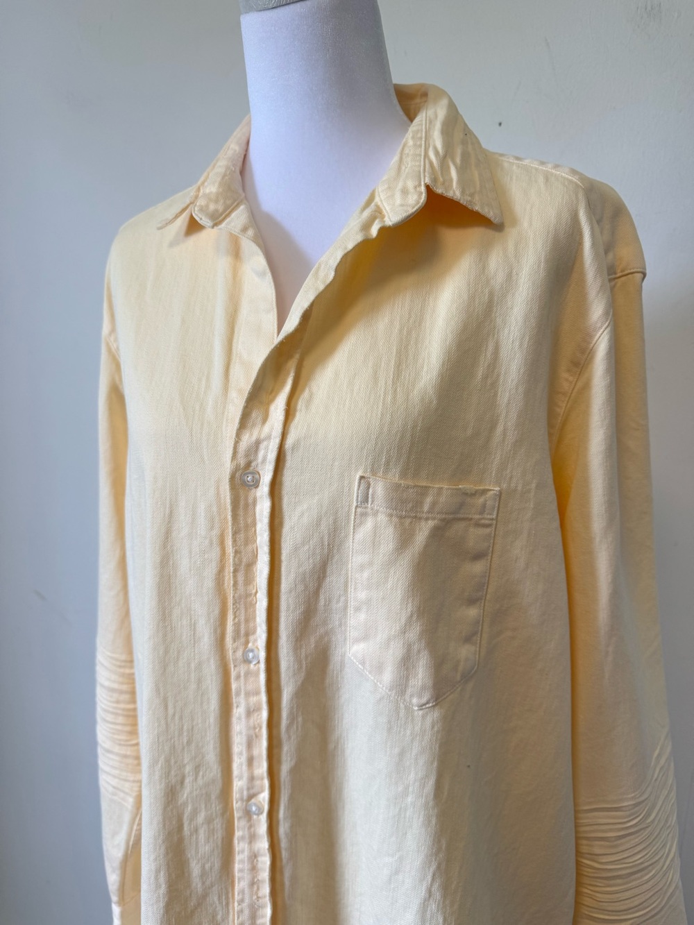 Frank & Eileen Mary Mary Classic Shirt Dress Daisy Denim Large Coastal Euro - Picture 5 of 16
